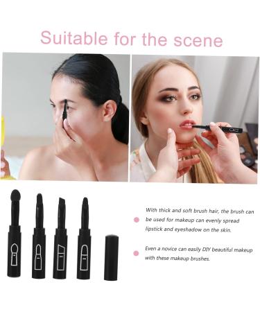 DOITOOL 4 1 4 in 1 Makeup Brush Cosmetic Brush Eyeliner Brush Professional Makeup Brush Lipstick Lip Mask Applicator Womens for Makeup Brush Lip Brush Plastic Portable Miss - Buy Online on GoSupps.com