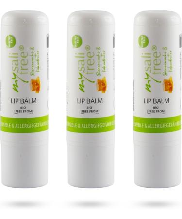 mysalifree Bio Lip Balm Intense Care for sensitive skin 100% natural with beeswax and cocoa butter 5 ml 100% certified Biokosmetik unique world Bio + Free FROM - Buy Online on GoSupps.com
