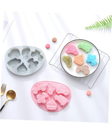 Alipis 2pcs Silicone Baking Mold Silicone Molds Fruit Tray Vehicle Chocolate Mold 3D Mousse Fondant Mold 21x16cm Pink - Buy Online on GoSupps.com