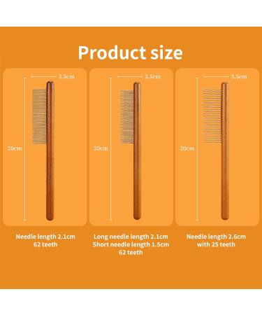 3pcs Flea Comb for Cats Dogs Kittens Wooden Pet Grooming Combs with Wide/Dense/Round Tip Metal Teeth Multifunctional Cat Combing Brush for Flea Lice Tick Tangled Long Hair Removing Hair Artifact - Buy Online on GoSupps.com