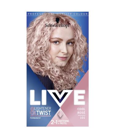 Schwarzkopf LIVE Lightener + Twist Permanent Pink Hair Dye 2 in 1 Formula Lightens and Colours Up To 3 Levels Cool Rose 101 - Buy Online on GoSupps.com