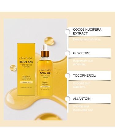 After-Shower Body Oil | 100 ml Moisturizing Beauty Products | Moisturizing body oil for sensitive skin for nighttime and morning hydration of sensitive and oily skin legs and - Buy Online on GoSupps.com