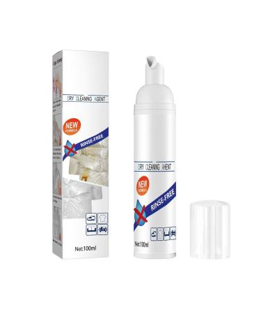 Dry Foam Cleaner 100ml Leave-in Laundry Foam Cleaners All Purpose at Home Clothes Spot Dry Cleaner Fast and Efficient Decontamination 1pcs