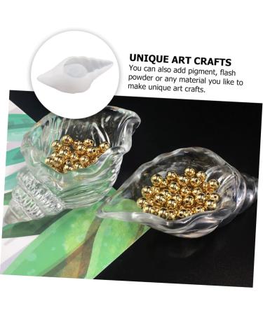 STOBOK Conch Storage Box Silicone Molds Epoxy Crafts Mold Tray Casting Mold Silicone Tool Three-dimensional White 12.9x6.4cm - Buy Online on GoSupps.com