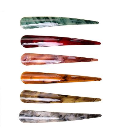 Livekiy 6Pcs 5.5 inch Durable Non-Slip Duckbill Metal Clips Duckbill Clips Alligator Hair Clips Polyester Acetic Acid Clips for Women Styling Hairdressing for Thick and Thin Hair - Buy Online on GoSupps.com