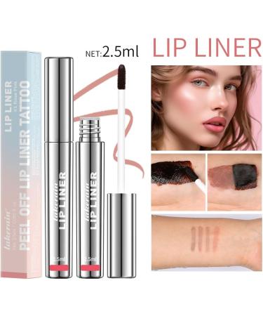 HOPHAT 4PCS Peel Off Lip Liner Set Easy Peel & Reveal Lip Stain Waterproof Long Lasting Peel Off Lipstick Lip Liner Makeup Beauty - Buy Online on GoSupps.com