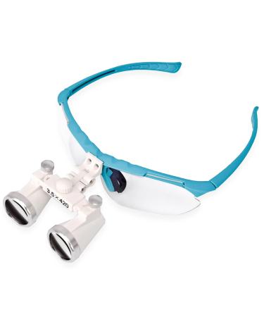 Walnuts 3.5x oral dental magnifying glass optical glass of ultra -light helpful surgical medical binoculars dentalupe (color: gray) gray