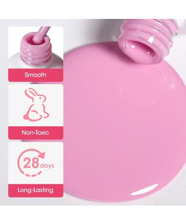 Gellen Gel Nail Polish Kit - 6 Stunning Colors Baby Pink Burgundy Rose Red Glitter Silver Gel Polish Set White Glitter Gel Polish Soak Off LED Gel Polish for Women Pageant Queen - Buy Online on GoSupps.com
