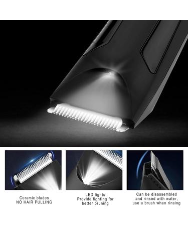 Hair Clippers for Men Body Hair Trimmer Shaver for Men Women Trimmer for Groin Pubic Replaceable Blade Groomer Electric Razor Waterproof Clippers - Buy Online on GoSupps.com