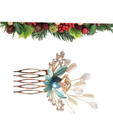 Housoutil Bridal Headdress Crystal Flower Comb Wedding Hair Comb Hair Comb Headpiece Crystal Headpiece Small Hair Combs Crystal Rhinestone Tiara Pearl Hair Comb Manual Bride - Buy Online on GoSupps.com