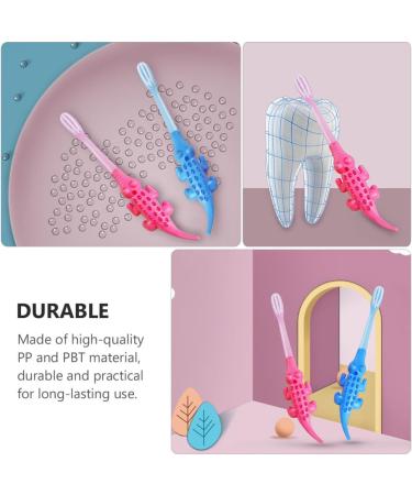 Minkissy 8pc Cartoon Animal Toothbrush Set - Sensitive Baby Toothbrushes for Kids | Wooden & PBT Small Head Oral Care Toys - Buy Online on GoSupps.com