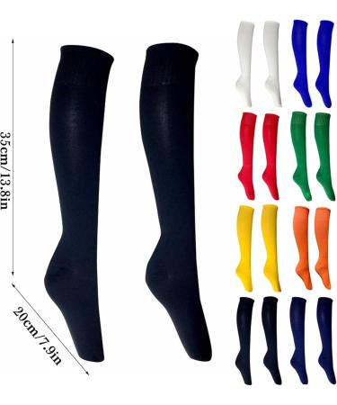 Men's Compression Socks for Hiking Running & Sports | Black & Orange Long Knee-High Football & Rugby Socks - Buy Online on GoSupps.com