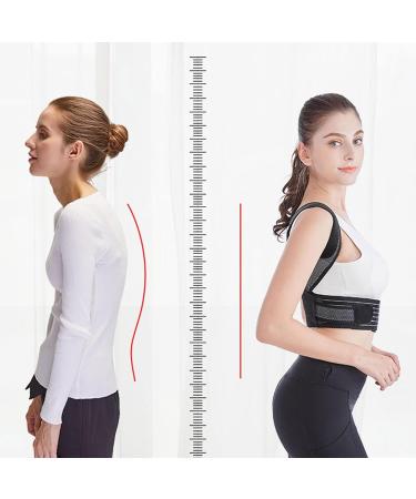 Breathable Hunchback Correction Belt - Upper Back Brace & Posture Corrector for Men & Women - Large White Spinal Support & Shoulder Straightener - Buy Online on GoSupps.com