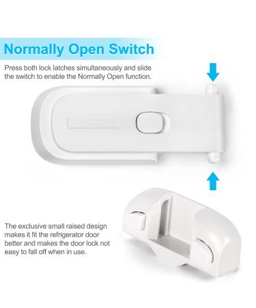 Clymene Child Locking Refrigerator Lock | Secure Door Lock for Kids Pets & Seniors | White Rubber Seal - Buy Online on GoSupps.com