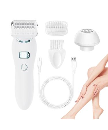 Tondeuse pour femme pilateur lectrique longue dur e Tondeuse bikini rasoir pour visage toiletteur personnel pour bikini jambes bras aisselles Blanc