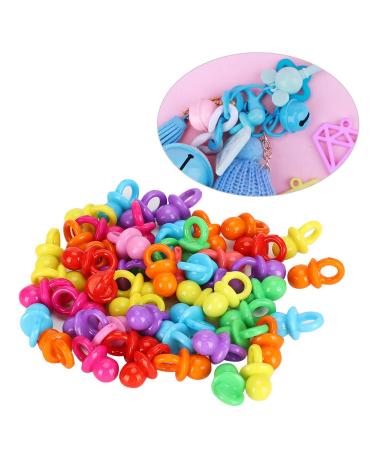 Mini Deco Pacifier Set - 100 Acrylic Pacifiers for Baby Baptism & Birthday Party Decorations | Calming Monochrome Toys - Buy Online on GoSupps.com