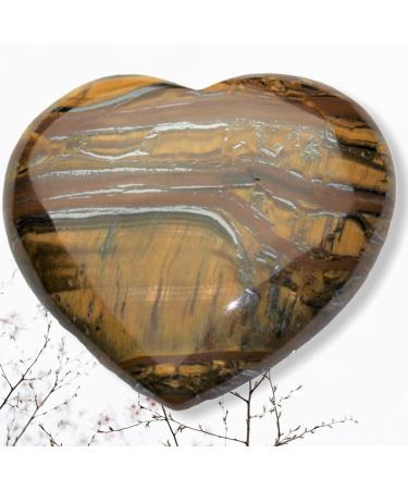 Steinfixx Gem Stone Herz | Heilstein Chakra Stein | Tiger Eye Massage Stone | Perfect Gift for Loved Ones - Buy Online on GoSupps.com
