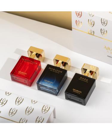 Arabian Aroma Signature Unisex Perfume Gift Set Luxurious Long-Lasting Fragrances (Seduction Horizon Dark) 30ml - Buy Online on GoSupps.com