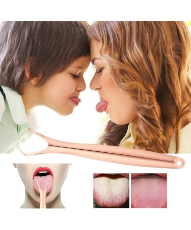 Filowa Stainless Steel Tongue Cleaner Set - 3 Rustproof Tongue Scrapers & Carrying Bag | Effective Bad Breath Solution for Adults & Children - Elegant Rose Gold Finish - Buy Online on GoSupps.com