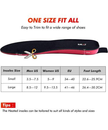 iHEAT Heated Insoles with Remote Control - Rechargeable Electric Foot Warmer for Women and Men - Thermal Wireless Insoles for Hunting, Hiking, Camping - L-Women's 10-13, Men's 8-13 - Buy Online on GoSupps.com
