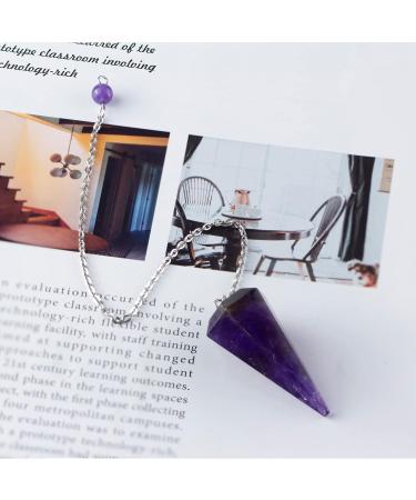Seven Chakra Beads & Pendulum - Natural Amethyst Gemstones for Meditation & Yoga - Buy Online on GoSupps.com
