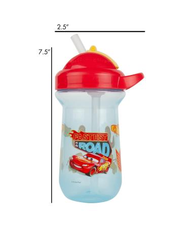 The First Years Disney/Pixar Cars Toddler Straw Cup - Spill Proof Flip Top Sippy Cup - 10 Oz, Ages 18 Months - Buy Online on GoSupps.com