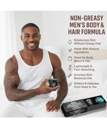 Body Butter for Men Pack of 2 Cologne Scented Moisturizer Gift Set for Men - Buy Online on GoSupps.com