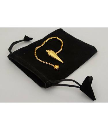 Sharvgun Golden Metal Brass Pendulum Necklace for Divination & Healing | Wicca Dowsing Spiritual Balance - Buy Online on GoSupps.com