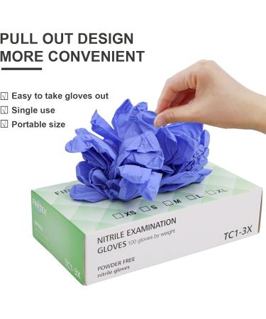FINITEX Purple Nitrile Disposable Medical Exam Gloves 3.2 mil Latex-Free - Medium - Buy Online on GoSupps.com