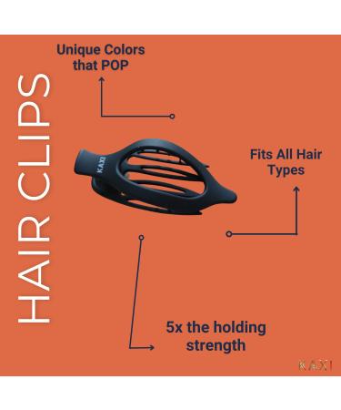KAXI Laydown 2.0 Hair Clip Claw - Strong Clip Teeth | Ideal for Thick & Thin Hair | 7 Color Options (Dark Brown) - Buy Online on GoSupps.com