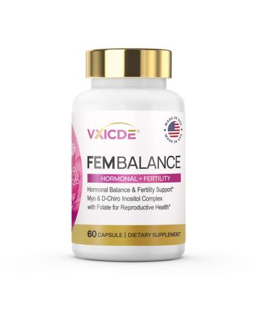 VXICDE Myo-Inositol Capsules 200 mg per Serving 60 Vegan Capsules All-Natural and Non-GMO