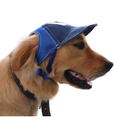 Pet Dog Baseball Cap | Outdoor Sun Protection Hat for Small Medium Large Dogs | Medium Blue Sport Cap - Buy Online on GoSupps.com