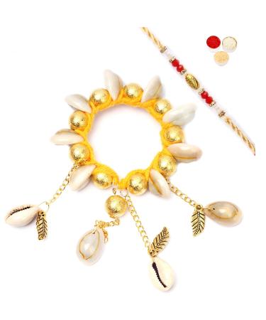 Ghasitaram Gifts Rakhis Online - Rakhi for Brother-PB-14 Bhaiya Bhabhi Rakhi Rakhi Set only
