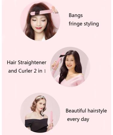 Mini Flat Iron & Travel Curling Iron - 2 in 1 Hair Straightener & Curler for Women - Compact & Lightweight for Home & Outdoor Use - Buy Online on GoSupps.com