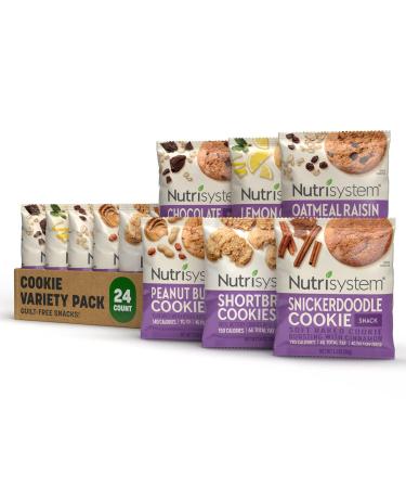 Nutrisystem Cookie Variety Pack 24ct Guilt-Free Snacks to Support Healthy Weight Loss