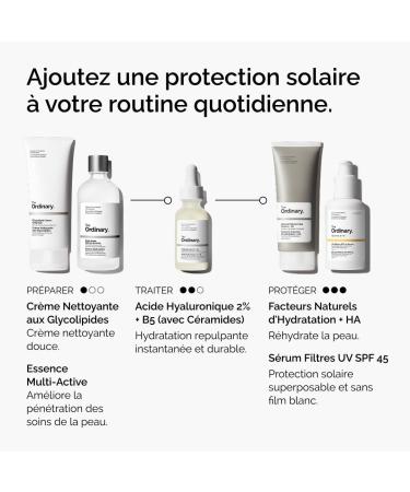 The Ordinary S rum Filtres UV SPF 45 cran solaire l ger et hydratant large spectre prot ge contre les rayons UVA/UVB compatible avec le maquillage pas de traces blanches 60 ml - Buy Online on GoSupps.com