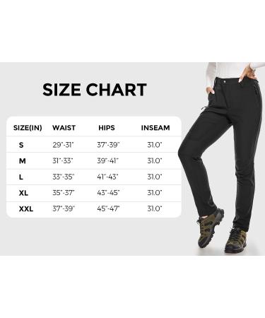 Cycorld Women's Ski Snow Pants - Water Resistant Fleece Lined Softshell Pants for Winter Hiking - Black (Standard/Large) - Buy Online on GoSupps.com