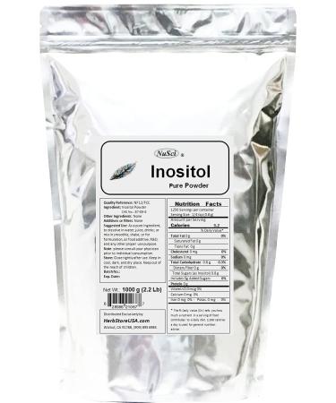 NuSci Inositol Bulk Pure Powder 1000g (2.2 lb) NF12 & FCC Quality Standard