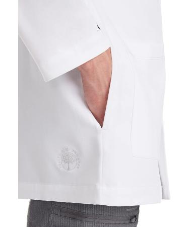 Healing Hands Logan Men's Lab Coat - White Modernist Collection | 6-Pocket Mid Length 5100 | Medium - Buy Online on GoSupps.com