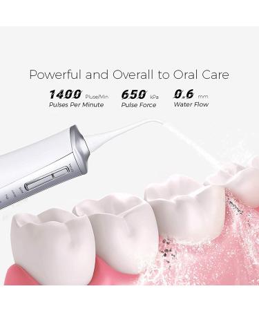 GeRRiT Cordless Water Flosser - Portable Dental Oral Irrigator | 3 Modes 2 Jet Tips IPX7 Waterproof USB Charged - Perfect for Home Travel & Braces Care - Buy Online on GoSupps.com