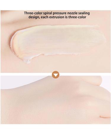  LINGJIONG Ones Step Color Corrector - Tri-color Isolation Cream - face foundation isolating cream invisible pores moisturizing foundation and concealer - Buy Online on GoSupps.com