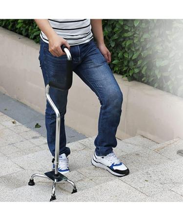 Crutches for The Elderly Four-Legged Four-Clawed Leg Crutches Non-Slip Crutches Lightweight Telescopic Cane Cane Eight Cane Crutch Cabinet for Men and Women (Color : Silver) Smooth Sailing - Buy Online on GoSupps.com