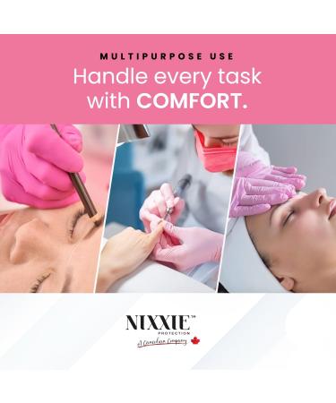 Pink Nitrile Disposable Gloves By Ronco Premium Quality Powder Free Textured Salon Food Grade 4 MIL 1000 Gloves/10 Packs Large Size - Buy Online on GoSupps.com