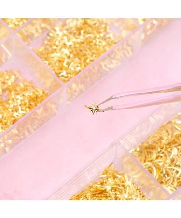 Gold Metal Nail Studs Set - 28 Grids, Multiple Shapes Rivet Jewelry Accessories for 3D Nail Art Decorations - Perfect for Women, Girls, Manicure, Acrylic Nails, DIY Crafts - Buy Online on GoSupps.com