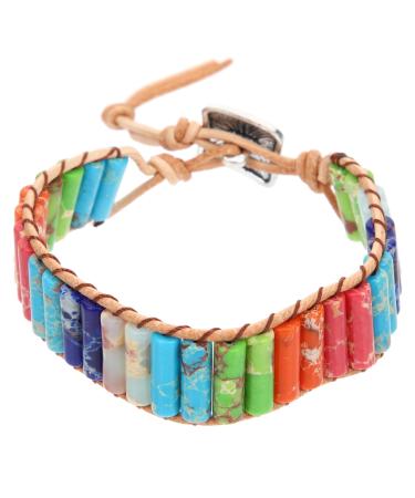 VALICLUD Natural Stone Bracelet Wristbands Bracelets Bohemian for Women Decorative Bracelet Braclet Crystal Beaded Aesthetic Bracelets for Women Boho Bracelets Manual Accessories Miss