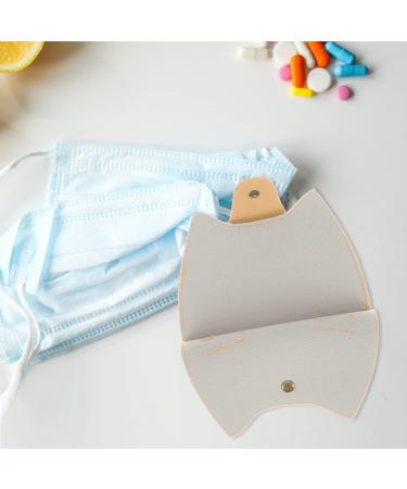 Cabilock Foldable Storage Box Set - 2PC Portable PU Leather Mask Holder Case for Women | Cute Cat Design - Buy Online on GoSupps.com