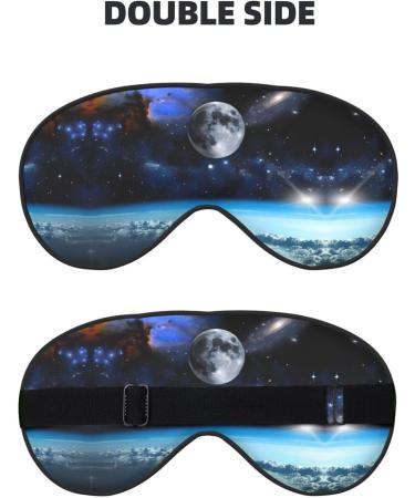 Space Planet Soft Eye Mask - Adjustable Sleep Aid for Comfort & Fatigue Relief - Full Eye Coverage for Better Sleep - International Shipping Available - Buy Online on GoSupps.com