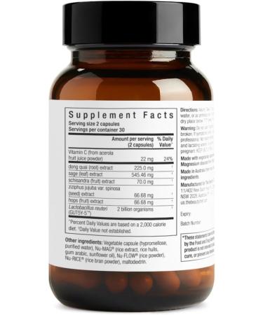 Buy The Beauty Chef SUPERGENES Menopausal Balance - Natural Menopause Support with Probiotics & Herbal Extracts - 60 Capsules | International Shipping - Buy Online on GoSupps.com