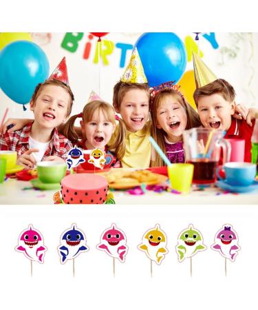 24 Pieces Shark Baby Cake Topper Decorations Used for Family Baby Showers and Birthday Party Decorations Shark Themed Party. - Buy Online on GoSupps.com