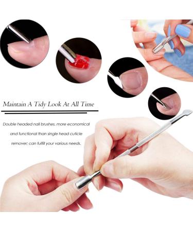 10Pcs Stainless Steel Cuticle Pusher & Cutter Set - Professional Nail Care Tools for Manicure & Pedicure - Buy Online on GoSupps.com